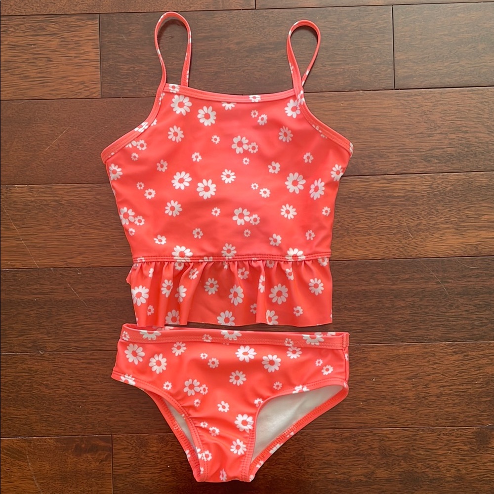 Floral Coral Kids Swim Set